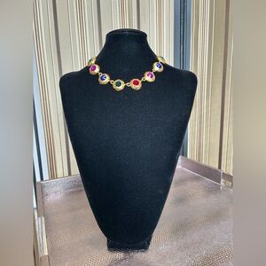 Gold tone jewelled set